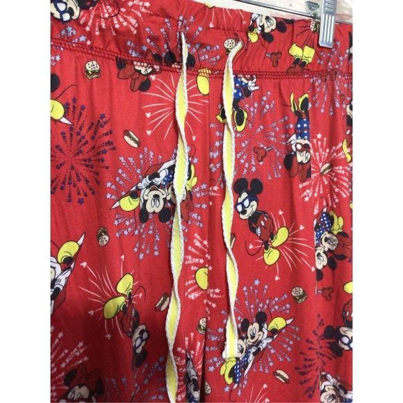 Disney Minnie Mouse Lounge Pants Red Multi Size XL (16/18) Side Pockets! - Picture 5 of 15